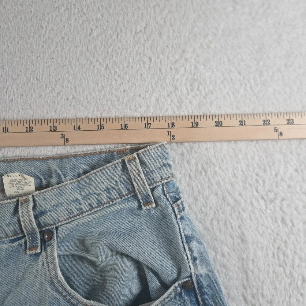 Vintage Levis 545 Jeans Mens 36x33  Light Wash Blue Denim Loose Fit 90s Distress